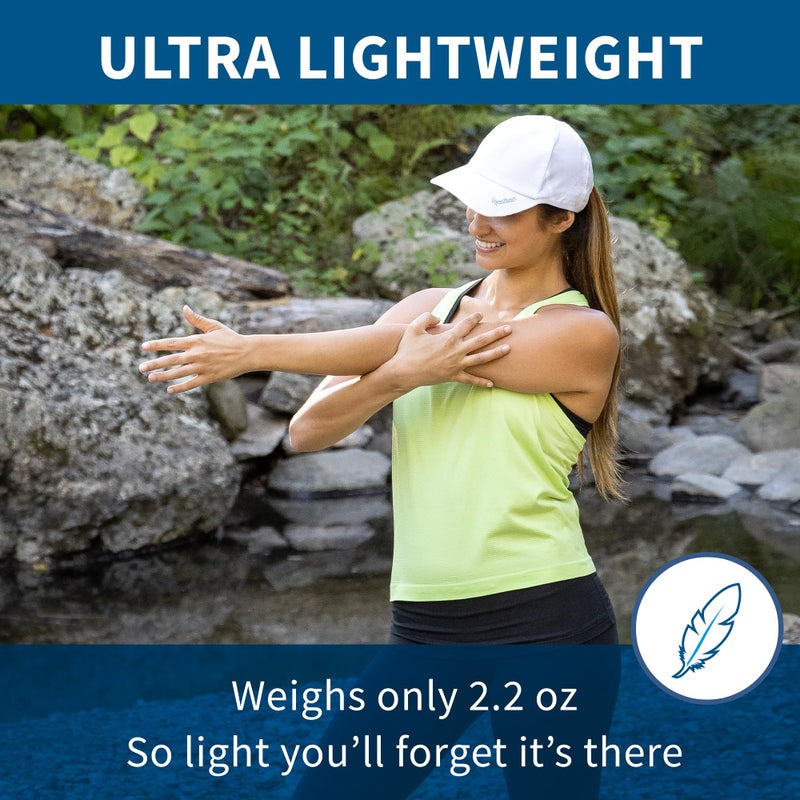 TrailHeads UV Protection Running Hats for Women, 50+ UPF - Summer Hats for Women Baseball Cap - Tennis, Golf, Gym, Workout - White - Image 2